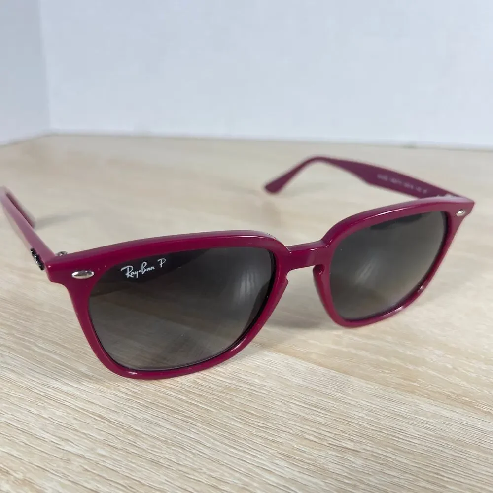 Ray-Ban RB4362 6383/T3 Sunglasses Polarized Burgundy 55-18-145 Italy